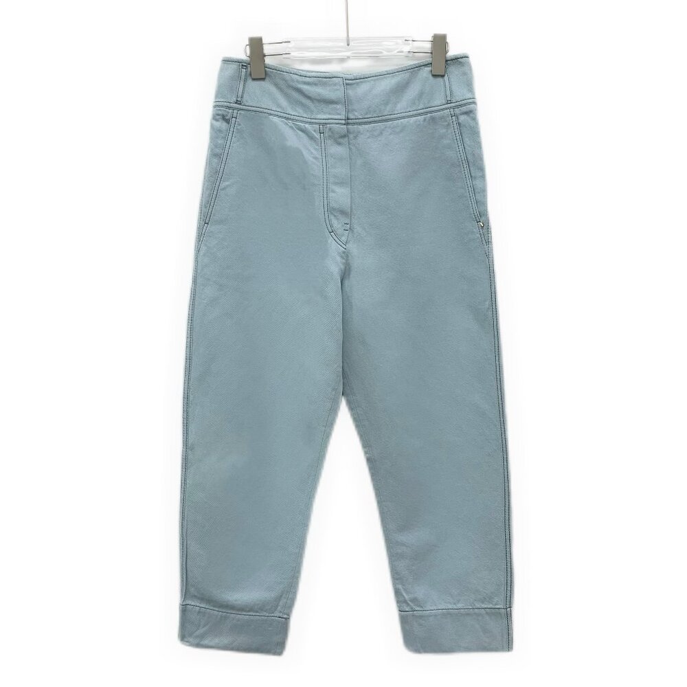 DW0554 Sportmax Light Blue Cotton Casual Denim Trousers Size 42
